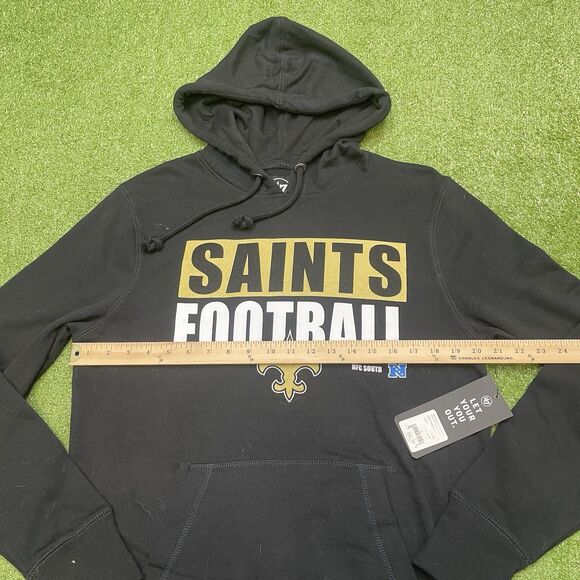 New Orleans Saints Football Black Hoodie ‘47 Brand Size Small NWT - Picture 2 of 4